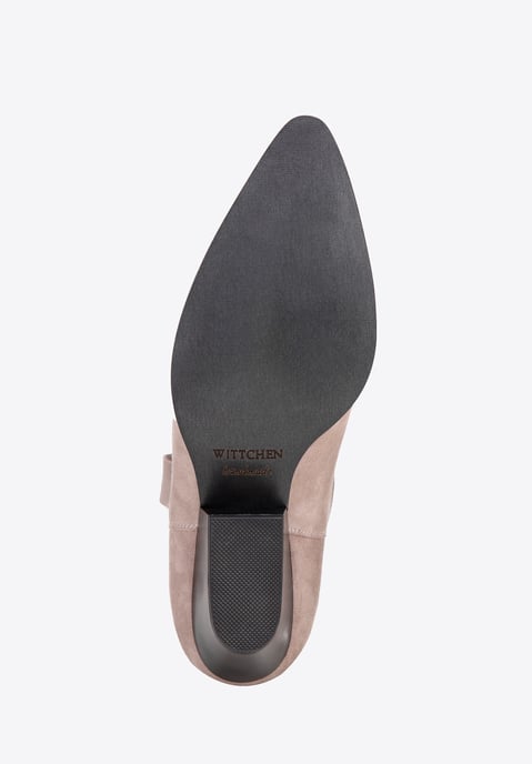 Wittchen Suède Slip-On Cowboylaarzen voor Dames Beige Suède Leer - Image 4