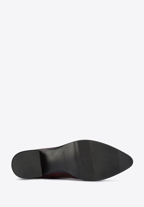 Wittchen Dames Croco Leren Cowboylaarzen Bordeaux Natuurlijk Leer - Image 5