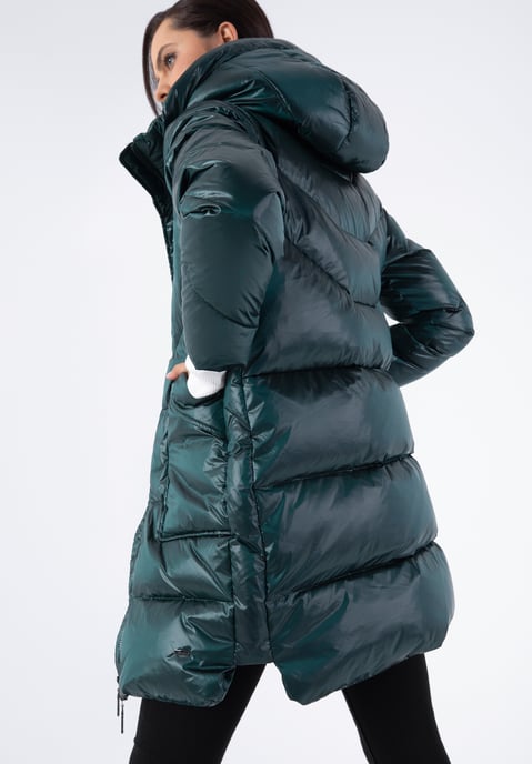 Wittchen Dames Groene Nylon Capuchon Donsjas - Image 2