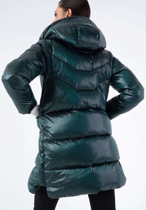 Wittchen Dames Groene Nylon Capuchon Donsjas - Image 3