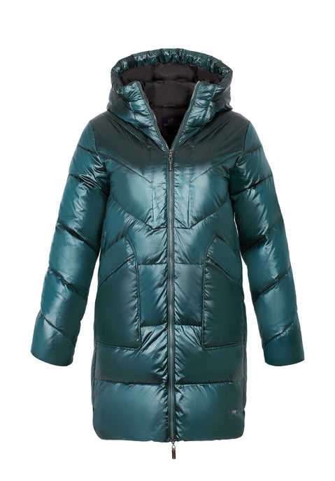 Wittchen Dames Groene Nylon Capuchon Donsjas - Image 6