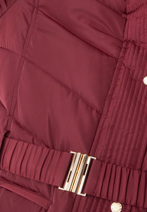 Wittchen Dames Gewatteerde Jas met Riem Donkerrood Polyester - Image 6