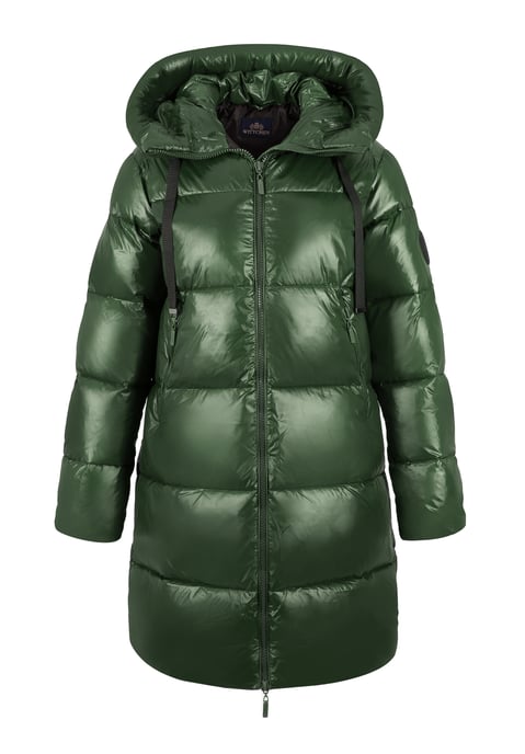 Wittchen Dames Oversized Gewatteerde Jas Groen Nylon - Image 6