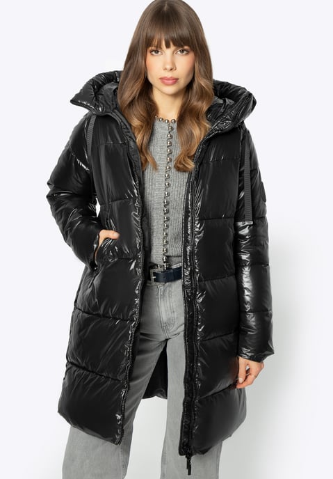 Wittchen Dames Oversized Gewatteerde Jas Zwart Nylon - Image 1