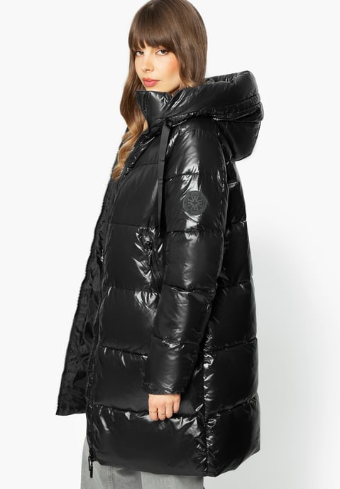 Wittchen Dames Oversized Gewatteerde Jas Zwart Nylon - Image 2