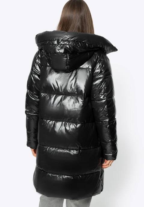 Wittchen Dames Oversized Gewatteerde Jas Zwart Nylon - Image 3