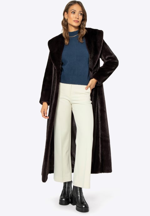 Wittchen Dames Imitatiebontjas Klassiek Donkerbruin Polyester - Image 1