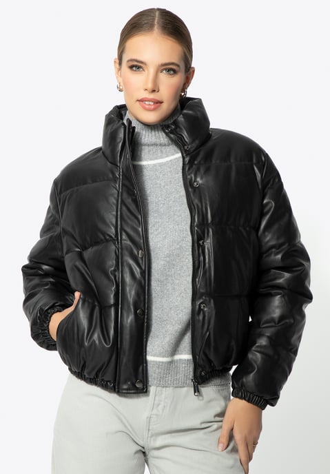 Wittchen Dames PUFF-jas in zwart imitatieleer - Image 2