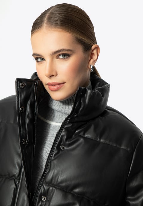 Wittchen Dames PUFF-jas in zwart imitatieleer - Image 3
