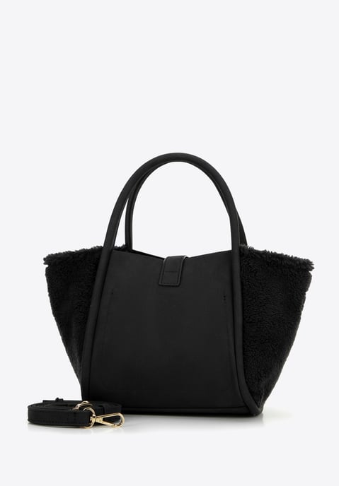 Wittchen Dames zwarte eco-leer en bontkoffer - Image 4