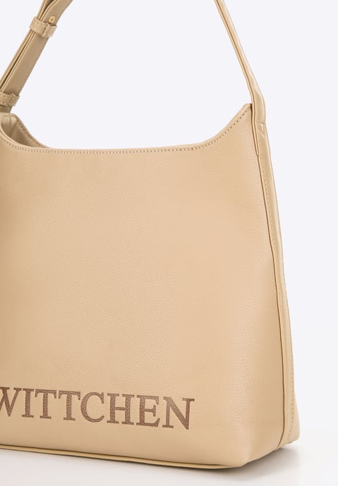 Wittchen Dames handtas met reliëflogo, beige, eco-leer - Image 5