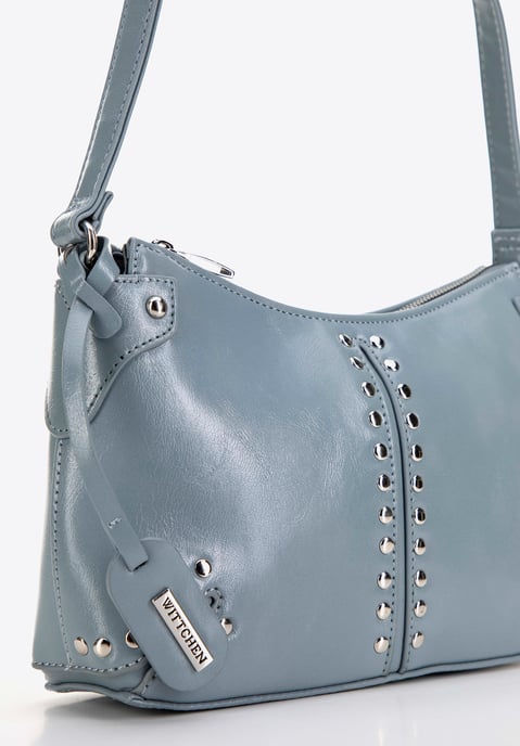 Wittchen Dames schoudertas met klinknagels, blauw, eco-leer - Image 4