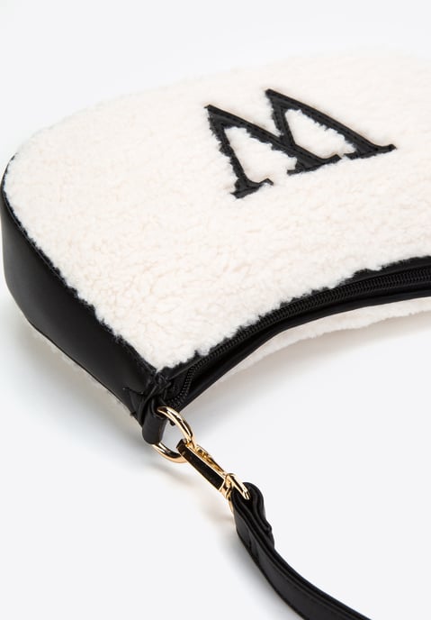 Wittchen Dames Baguette Handtas met Kunstbont Klein Crème en Zwart Crème en - Image 3