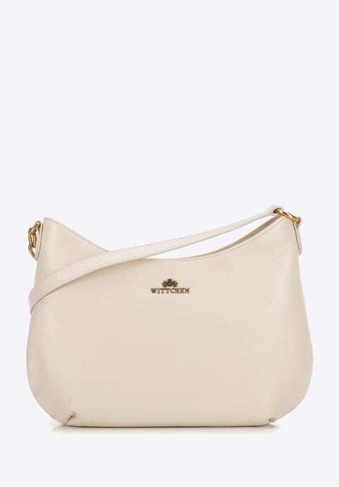 Wittchen Dames Leren Schoudertas met Ketting, Crème, Natuurlijk Leer - Image 1
