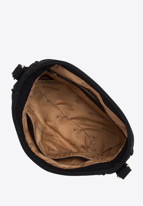 Wittchen Dames Messenger Bag met Imitatiebont Zwart Leer - Image 2