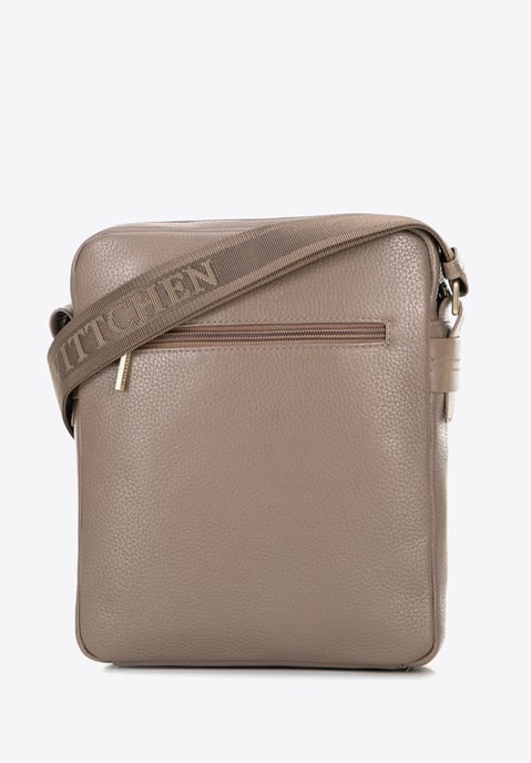 Wittchen Heren Messenger Bag van Leer met Dubbele Textuur in Taupe - Image 3