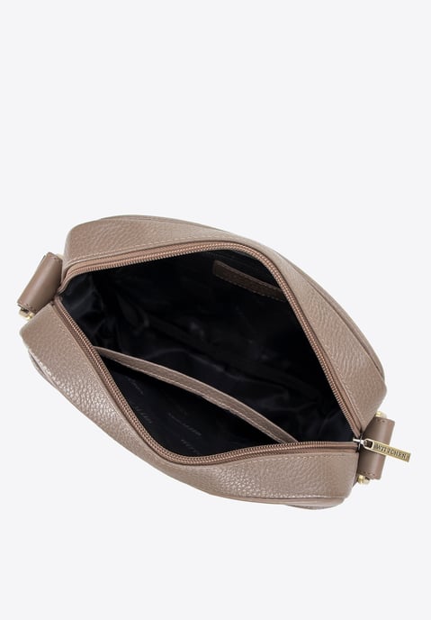 Wittchen Heren Messenger Bag van Leer met Dubbele Textuur in Taupe - Image 4