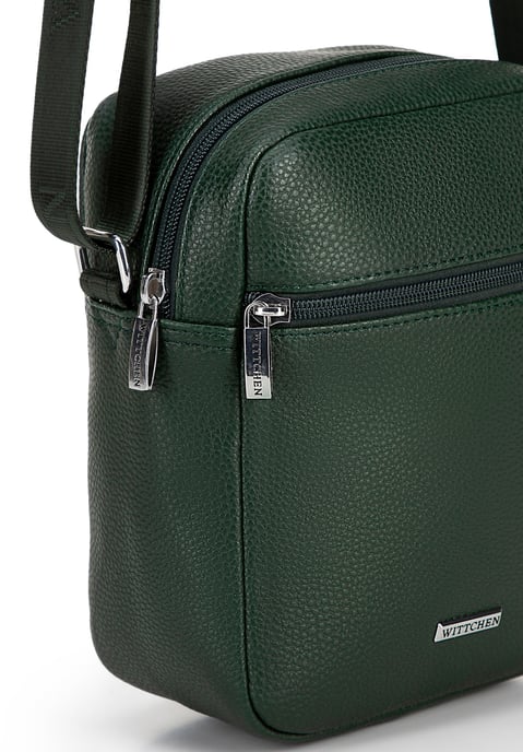 Wittchen Heren Kleine Messenger Bag in Groen Eco-leer - Image 5