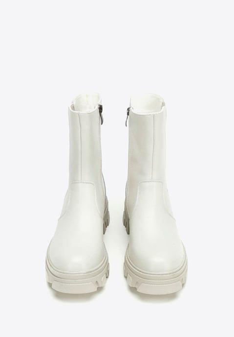 Wittchen Dames Leren Chelsea Boots op een Grijs Beige Platform, Natuurlijk Leer - Image 2