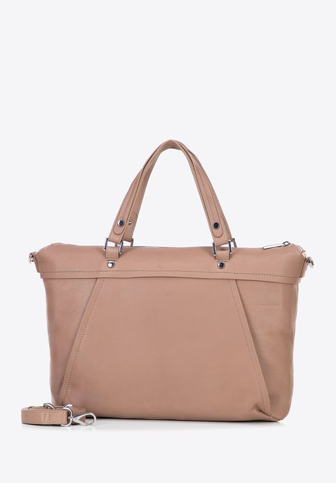 Wittchen Dames 15" Leren Laptoptas met Kwastje, Beige, Natuurlijk Leer - Image 3