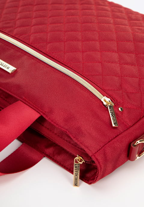 Wittchen Dames 14" Laptoptas met Quilting, Kers, Kersen Polyester - Image 3