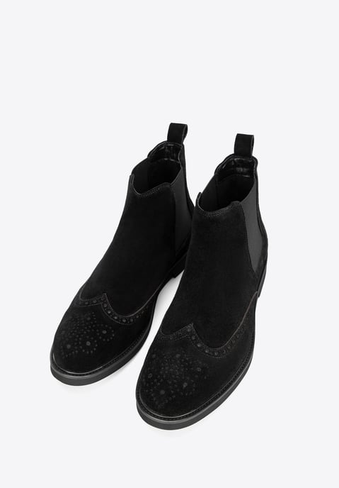 Wittchen Heren Chelsea Boots in Zwart Suède Leer - Image 1