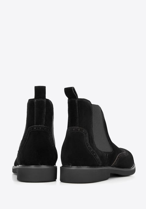 Wittchen Heren Chelsea Boots in Zwart Suède Leer - Image 3