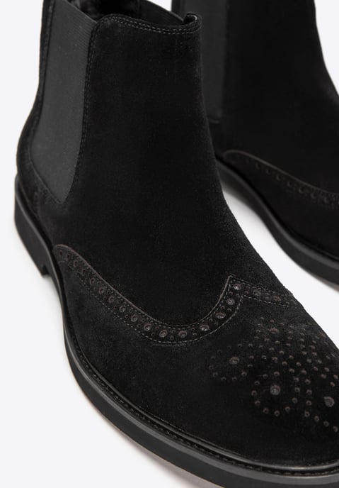 Wittchen Heren Chelsea Boots in Zwart Suède Leer - Image 6