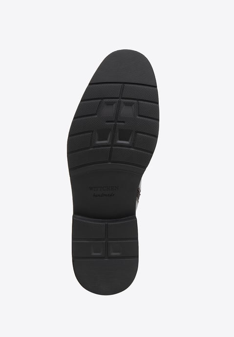 Wittchen Heren Leren Chelsea Boots met Croco Inzetstukken, Zwart - Image 4
