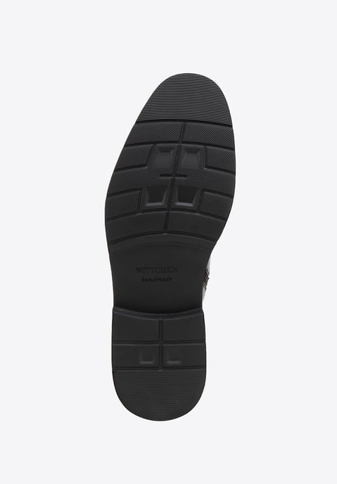 Wittchen Heren Leren Chelsea Boots met Croco inzetstukken, Bruin - Image 4
