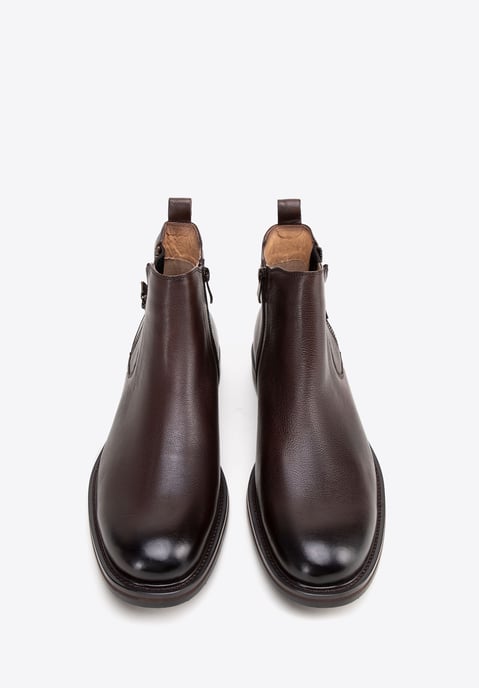 Wittchen Heren Leren Chelsea Boots met een instapzool, Donkerbruin - Image 2