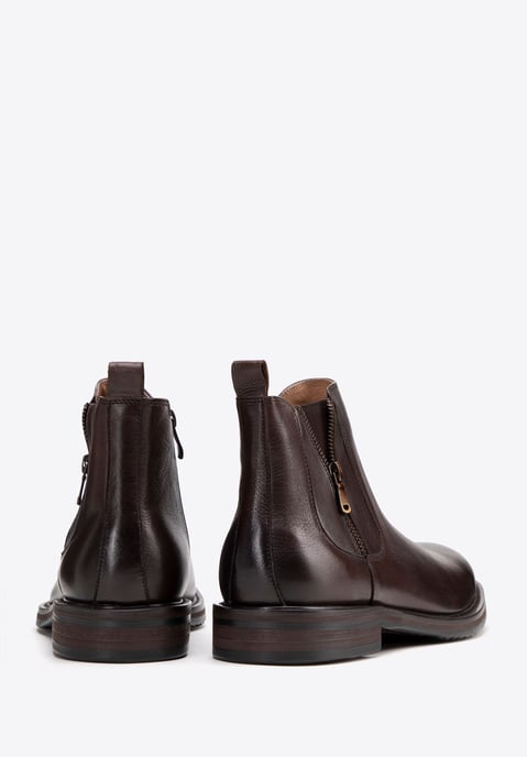 Wittchen Heren Leren Chelsea Boots met een instapzool, Donkerbruin - Image 3