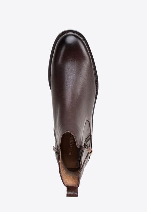 Wittchen Heren Leren Chelsea Boots met een instapzool, Donkerbruin - Image 4