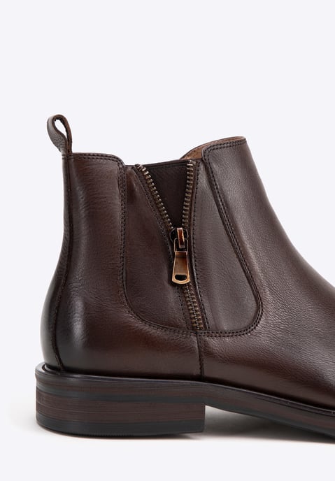 Wittchen Heren Leren Chelsea Boots met een instapzool, Donkerbruin - Image 6