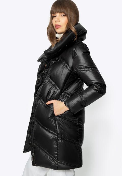 Wittchen Dames Donsjack met Hoge Kraag Zwart Nylon - Image 3