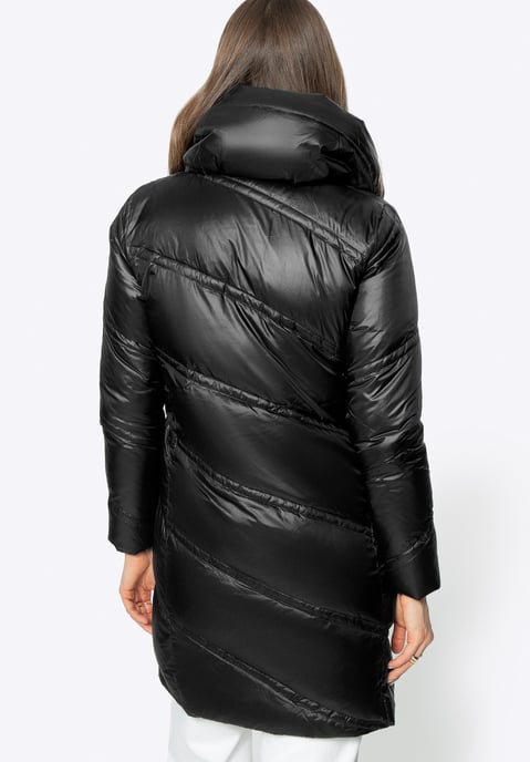 Wittchen Dames Donsjack met Hoge Kraag Zwart Nylon - Image 4
