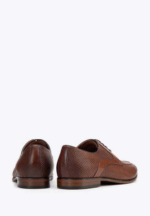 Wittchen Heren Derby schoenen van echt leer met vlechtwerk, lichtbruin - Image 4
