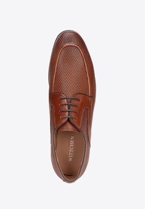 Wittchen Heren Derby schoenen van echt leer met vlechtwerk, lichtbruin - Image 5
