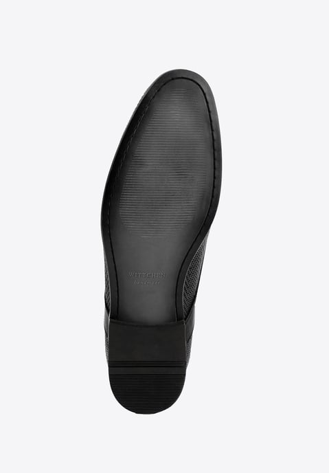 Wittchen Heren Derby schoenen van echt leer met vlechtwerk, zwart - Image 5