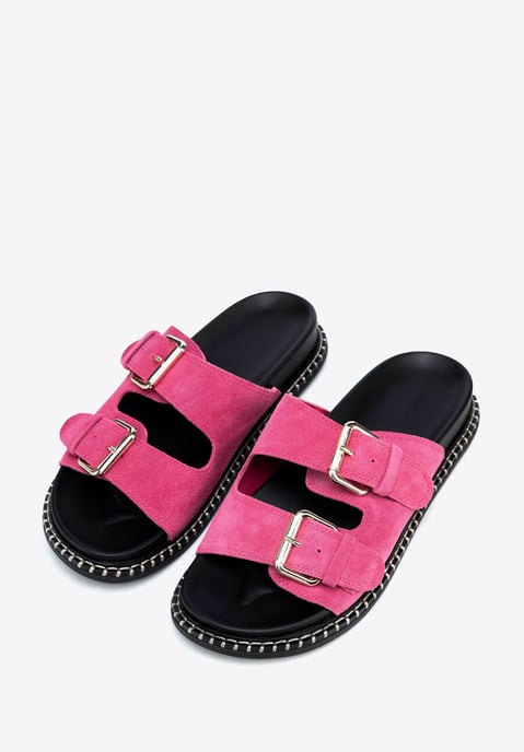 Wittchen Dames Roze Suède Leren Slippers - Image 2