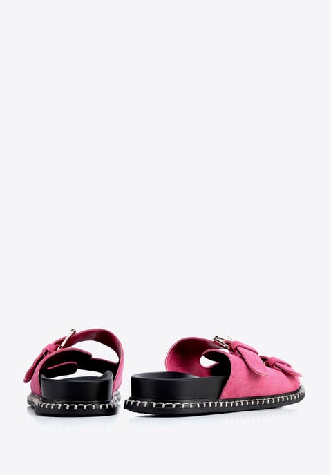 Wittchen Dames Roze Suède Leren Slippers - Image 4