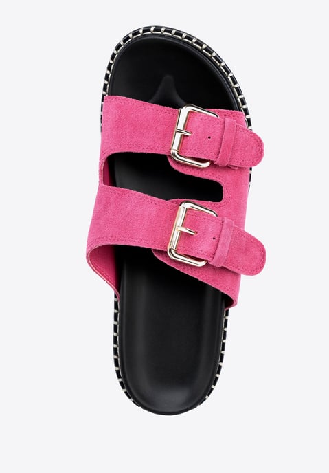 Wittchen Dames Roze Suède Leren Slippers - Image 5