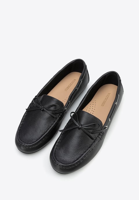 Wittchen Dames Leren Mocassins met Band Zwart Natuurlijk Leer - Image 2