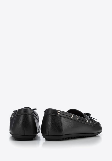 Wittchen Dames Leren Mocassins met Band Zwart Natuurlijk Leer - Image 4