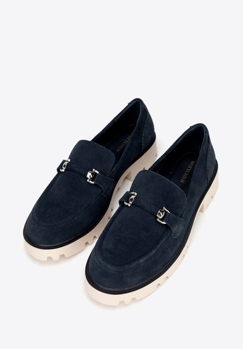 Wittchen Dames Suède Gesp Loafers Marineblauw Suède Leer - Image 2