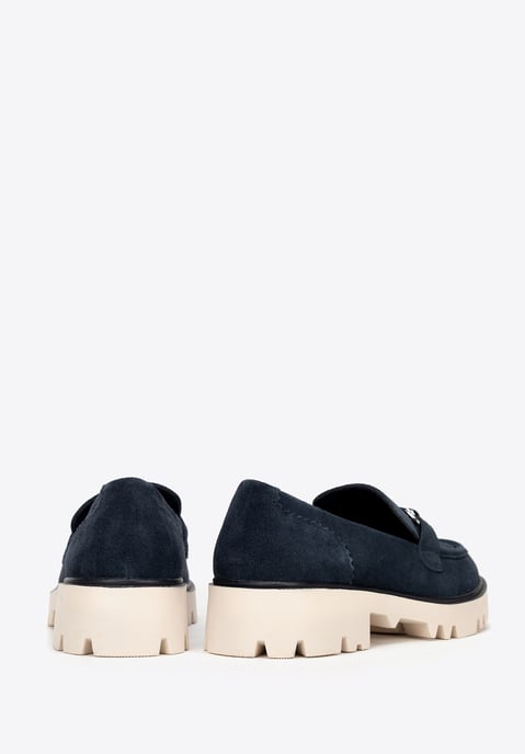 Wittchen Dames Suède Gesp Loafers Marineblauw Suède Leer - Image 4