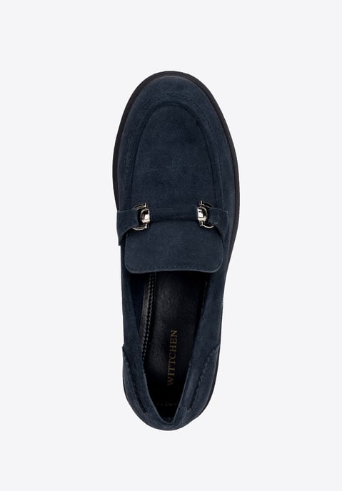 Wittchen Dames Suède Gesp Loafers Marineblauw Suède Leer - Image 5