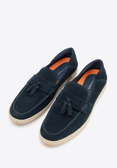 Wittchen Heren Suède Loafers met Kwastje, Marineblauw - Image 2