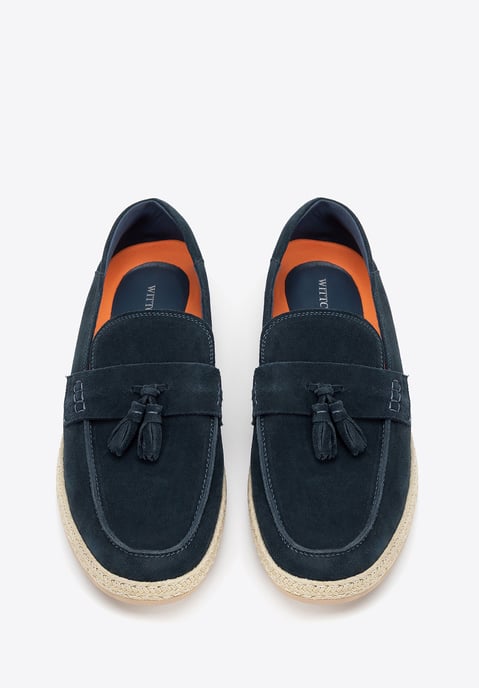 Wittchen Heren Suède Loafers met Kwastje, Marineblauw - Image 3