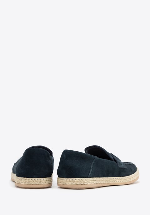 Wittchen Heren Suède Loafers met Kwastje, Marineblauw - Image 4